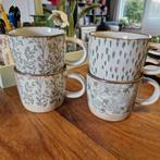 4 mokken Dille & Kamille groen / grijs. Als nieuw, Huis en Inrichting, Keuken | Servies, Ophalen of Verzenden, Zo goed als nieuw