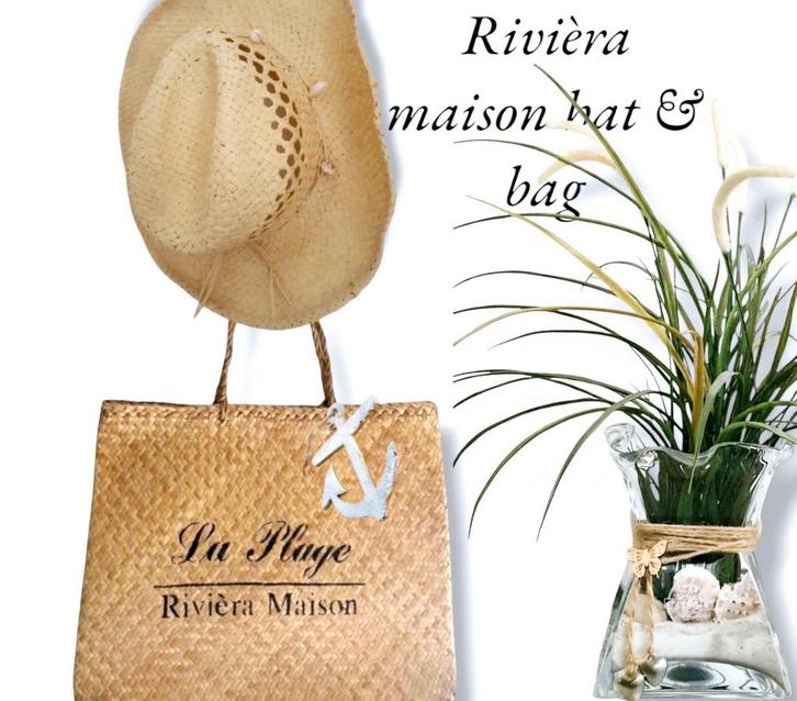 1Rivièra maison rustic rattan hoed
&
1 RM tas & RM anker, Huis en Inrichting, Woonaccessoires | Overige, Ophalen of Verzenden