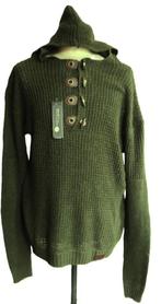 MELIE Fa Shi trui met kaartje en capuchon - mos groen, Ophalen of Verzenden, DELIE Fa Shi, Groen, Maat 56/58 (XL)