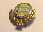 Metalen LANCIA Automerk Speld (Blauw/Geel/Wit/Goudkleur)., Verzenden, Zo goed als nieuw, Transport, Speldje of Pin