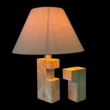 Travertijn design lamp Nucleo Sormani Midcentury beschikbaar voor biedingen
