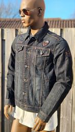 Pme Legend spijkerjas / denim jeans jack met badges (L) zgan, Maat 52/54 (L), Blauw, Ophalen of Verzenden, Zo goed als nieuw