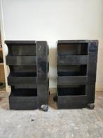 2 Joe Colombo Boby Trolley's - Opknapper, Ophalen, Gebruikt, 25 tot 50 cm, 50 tot 100 cm