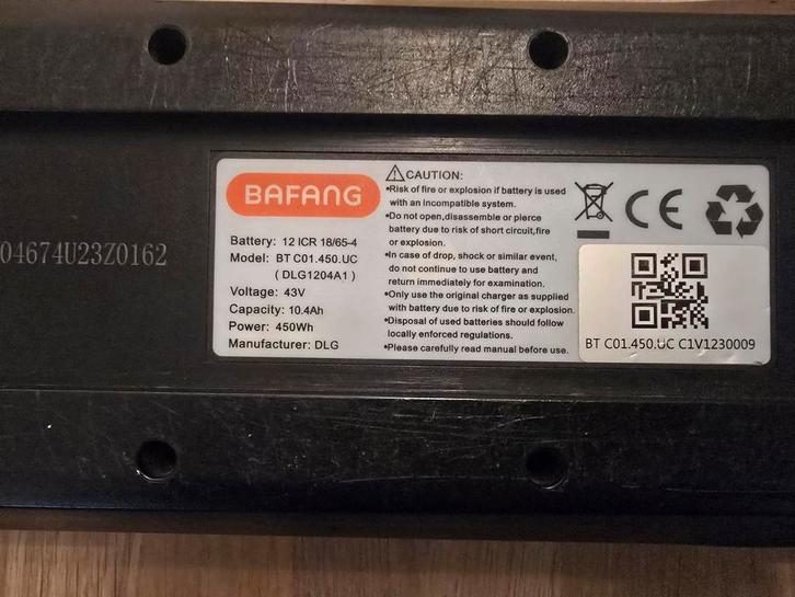 Bafang 450Wh Bagagedrager Accu - Gebruikt, Fietsen en Brommers, Fietsaccessoires | Fietsaccu's, Gebruikt, Ophalen