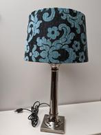 ❗NIEUW kwalitatieve lampenkap met blauwgroene bloem-print, Huis en Inrichting, Lampen | Lampenkappen, Blauw, Rond, Nieuw, Minder dan 25 cm