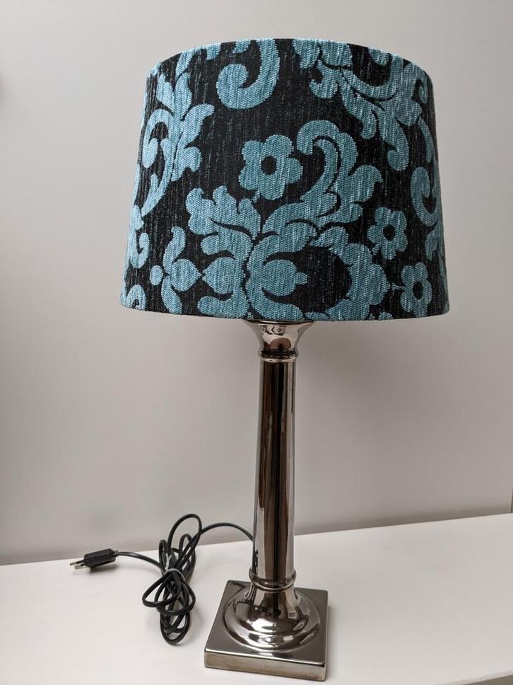 ❗NIEUW kwalitatieve lampenkap met blauwgroene bloem-print, Huis en Inrichting, Lampen | Lampenkappen, Nieuw, Minder dan 25 cm