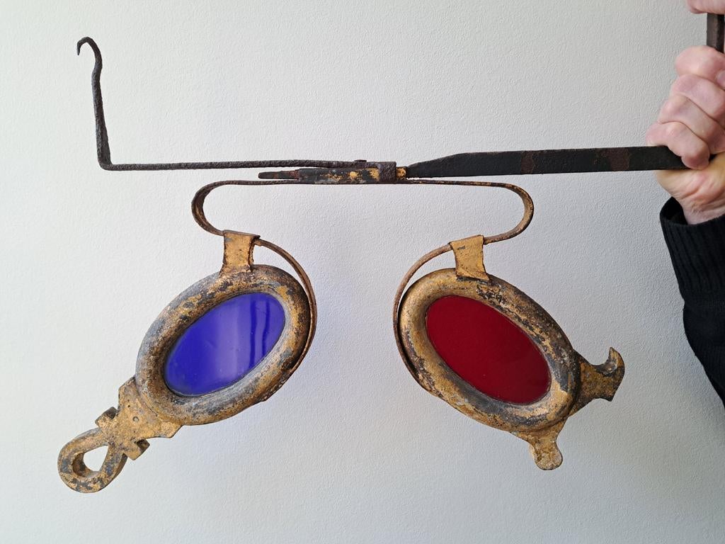 Antiek uithangbord bril Optometrist, Antiek en Kunst, Curiosa en Brocante, Ophalen