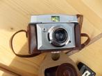 Ferrania mooie vintage camera fototoestel in hoes, Gebruikt, Ophalen of Verzenden, Compact, Overige Merken