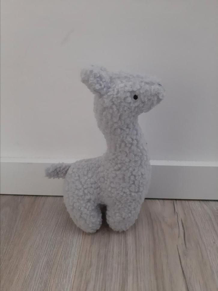 Knuffel jollein lama alpaca teddy grijs K8056, Kinderen en Baby's, Speelgoed | Knuffels en Pluche, Zo goed als nieuw, Beer, Ophalen of Verzenden