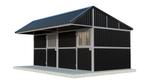 Compacte buitenstal met 2 paardenboxen | Op voorraad | NIEUW, Weidegang, 2 of 3 paarden of pony's