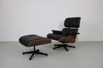 Vitra Lounge Chairs met Ottoman, Noten, Premium leer F zwart, Huis en Inrichting, Fauteuils, Ophalen, Metaal, Minder dan 75 cm