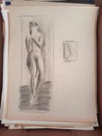 Krijt tekening naakt erotiek jaren 90, Verzenden
