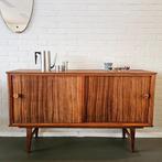 Vintage design Dressoir - Teak Lowboard Sideboard, Huis en Inrichting, Met deur(en), 150 tot 200 cm, 25 tot 50 cm, Ophalen of Verzenden