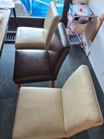 6 leren mobitec eetkamerstoelen, Ophalen, Gebruikt, Bruin