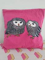 IKEA kussen met uilen en zwart wit patroon 50 x 50 cm, Ophalen of Verzenden, Zo goed als nieuw, Wit, Vierkant