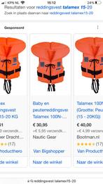 Reddingsvest peuter 15-20 kilo 100N, Watersport en Boten, Watersportkleding, Reddingsvest of Zwemvest, Nieuw, Ophalen of Verzenden