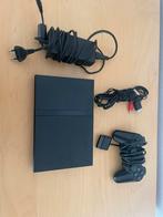 PlayStation 2 Slim - Compleet met Controller!, Gebruikt, Zwart, Ophalen of Verzenden, Met 1 controller