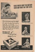Retro reclame 1950 Teddy baby luiers leven is heerlijk, Verzamelen, Retro, Verzenden, Overige typen