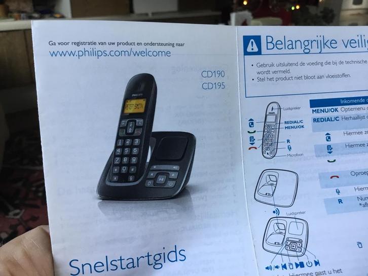 Philips huistelefoon 5 handsets -, Telecommunicatie, Vaste telefoons | Handsets en Draadloos, Gebruikt, 4 handsets of meer, Ophalen of Verzenden
