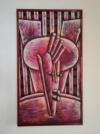 Abstract Schilderij op Doek - 166x66 cm, Ophalen