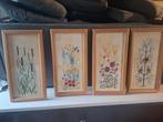 Te koop 4  gehaakte  schilderijen, Ophalen of Verzenden, Overige materialen, Minder dan 50 cm