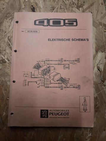 Werkplaatshandboek Peugeot 405 Elektrische schema's beschikbaar voor biedingen