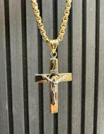 Prachtige 14k gouden ketting met kruis, Ophalen of Verzenden, Zo goed als nieuw, Goud