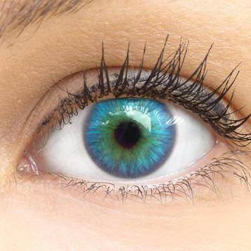 GLAMLENS Natuurlijk blauw gekleurde lenzen kleurlenzen 0.00 beschikbaar voor biedingen