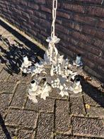 Antieke vintage retro metalen franse bloemen lamp, Antiek en Kunst, Antiek | Lampen, Ophalen
