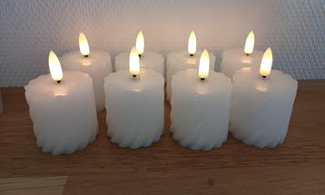 Set van 8 elektrische kaarsen, gedraaid, NIEUW!!! 8=€4,-! beschikbaar voor biedingen