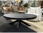 Salontafel mango ovaal zwart, Nieuw, Ophalen of Verzenden, Modern industrieel, Overige houtsoorten