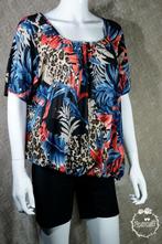 Ballon shirt panter palm blauw 42 t/m 48 nieuw, Maat 42/44 (L), Nieuw, Ophalen of Verzenden, Korte mouw
