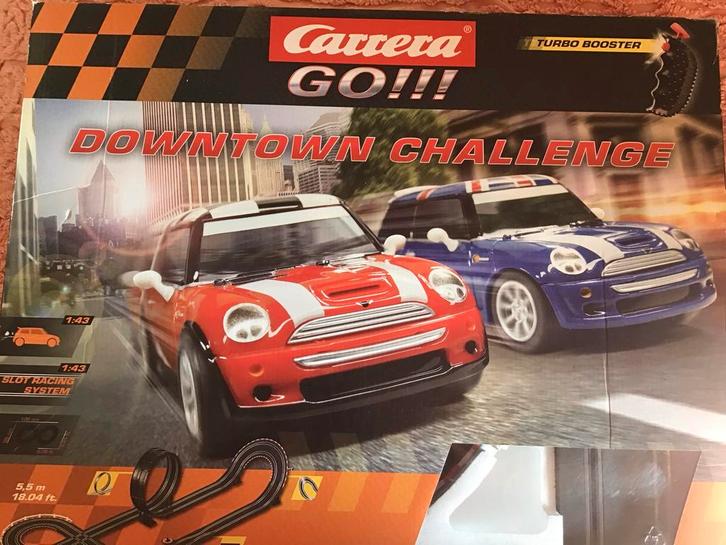 Carrera Go!!! Racebaan met Mini's in doos. 🎅 tip., Kinderen en Baby's, Speelgoed | Racebanen, Zo goed als nieuw, Racebaan, Elektrisch