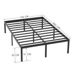 Bedbodem, Huis en Inrichting, Ophalen, Gebruikt, Zwart, Tweepersoons