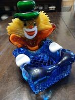 Murano clown asbak, puntgaaf, Ophalen of Verzenden