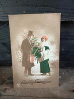 Oude kaart, GN stelletje met kerstboom, jaren 20, Ophalen of Verzenden