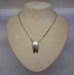 Zilveren ketting met tulp hanger nr.514, Met hanger, Verzenden, Zo goed als nieuw, Zilver