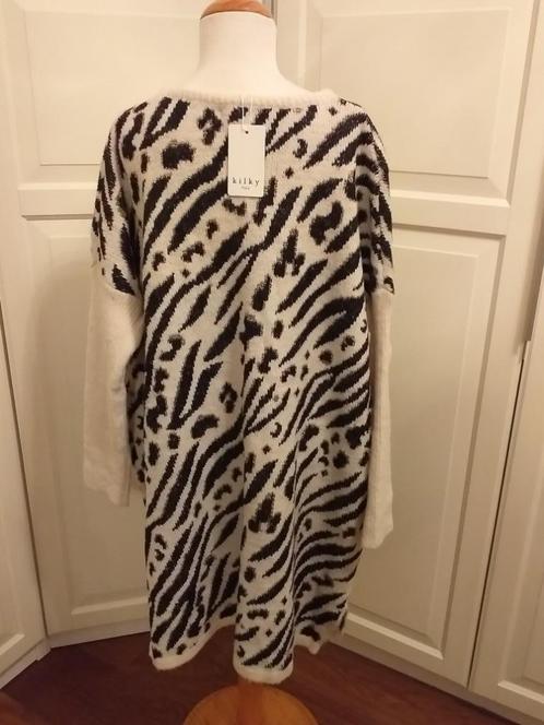 Zachte Trui Ecru Zwart M L XL Nieuw ( Jool ), Kleding | Dames, Truien en Vesten, Nieuw, Maat 42/44 (L), Verzenden