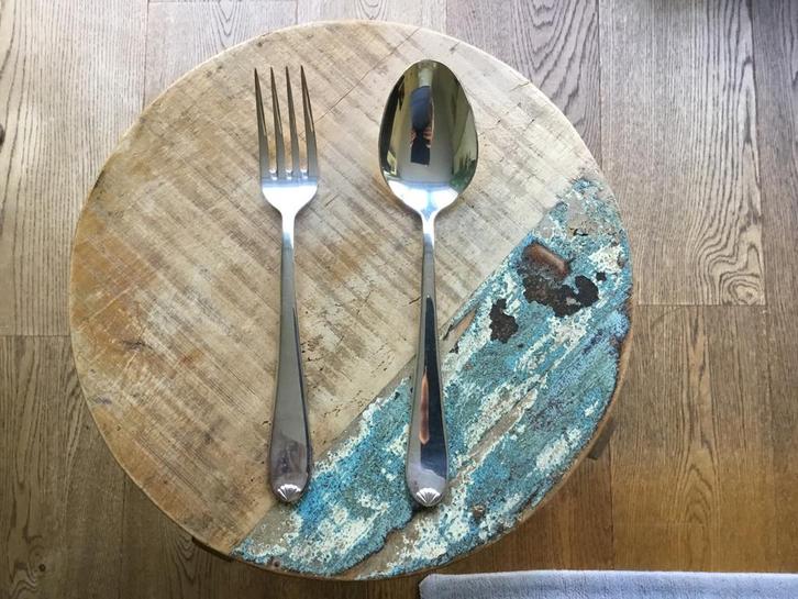 Bestek - Opdienbestek/Groot Bestek - Vintage Look, Antiek en Kunst, Antiek | Bestek, Ophalen of Verzenden