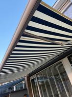 Electrisch zonnescherm uitval 3m 5.60m breed, 150 tot 300 cm, Ophalen, Zo goed als nieuw, Knikarmscherm