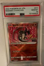 Radiant Charizard 011/071 Pokémon GO Japanse PSA 10 Gem Mint, Ophalen of Verzenden, Nieuw, Losse kaart