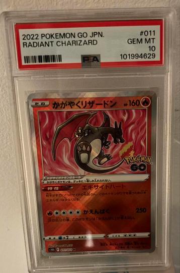 Radiant Charizard 011/071 Pokémon GO Japanse PSA 10 Gem Mint beschikbaar voor biedingen