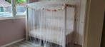 Super mooi Lifetime hemelbed whitewash compleet met matras, Ophalen, 90 cm, Eenpersoons, Wit