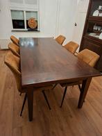 Mooie degelijke houten tafel, Huis en Inrichting, Tafels | Eettafels, Ophalen, Gebruikt, 200 cm of meer, 50 tot 100 cm