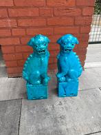 Chinese Foo Dog – turquoise porselein – bewakingsleeuw, Ophalen of Verzenden