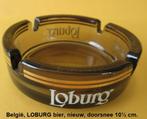 LOBURG BIER, glazen jaren 80 asbak, nieuw, Ophalen of Verzenden, Nieuw, Overige merken