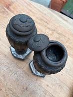 Antieke Klokkenvaasjes - Marmer & Metaal, Antiek en Kunst, Ophalen of Verzenden