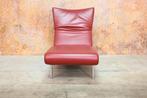 ZGAN 4 rode leren Bonaldo Berlin design fauteuils/chaises, 100 tot 125 cm, Design, Ophalen of Verzenden, Zo goed als nieuw