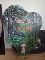 Schilderij op dibond - 90 x 120 cm, Ophalen, Zo goed als nieuw, Schilderij, 100 tot 125 cm