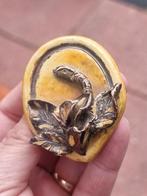 Vintage 90's uniek keramiek design broche, Sieraden, Tassen en Uiterlijk, Ophalen of Verzenden, Zo goed als nieuw, Overige materialen